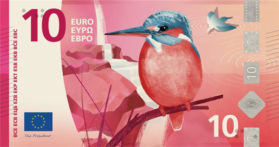 Gestaltungsentwurf für die neue Euro-Banknote