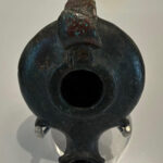 Römische Bronzeöllampe mit Volutentülle – ca. 1.–3. Jahrhundert n. Chr.