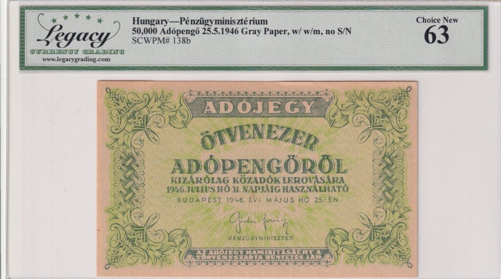 Ungarn – 50000 – Adópengő – 1946