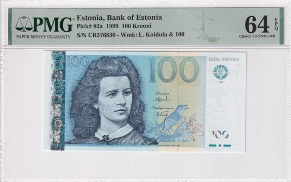 Estland 100 Krooni 1999 Pick Pick 82a UNC Vorderseite