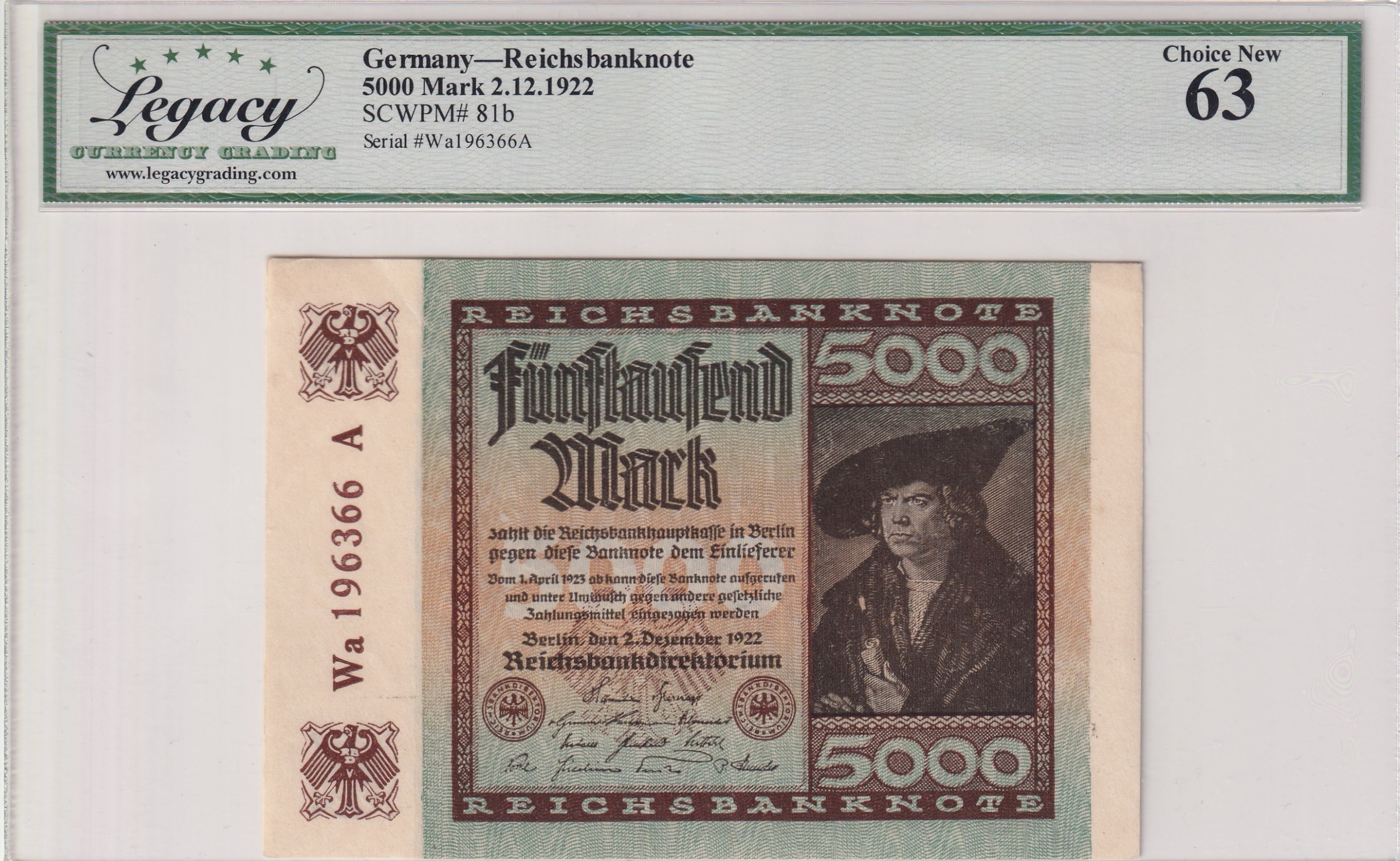 Deutsches Reich – 5000 – Mark – 1922
