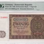 DDR 20 Deutsche Mark 1948 Pick Pick 13b UNC Vorderseite
