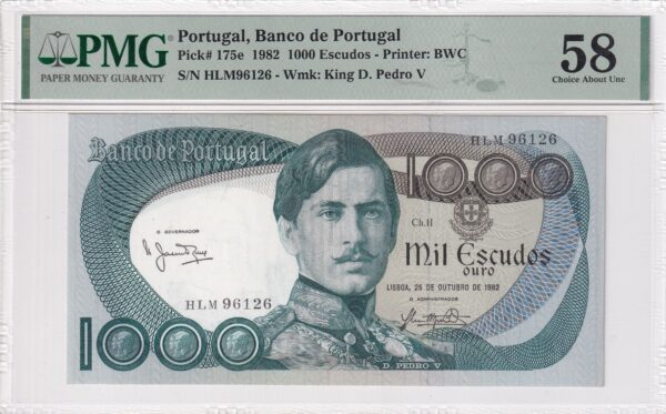 Portugal 1000 Escudos 1982 Pick Pick 175e AU Vorderseite