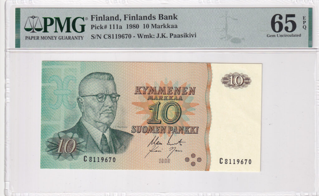 Finnland – 10 – Markkaa – 1980