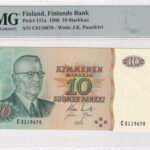 Finnland 10 Markkaa 1980 Pick P-111a UNC Vorderseite