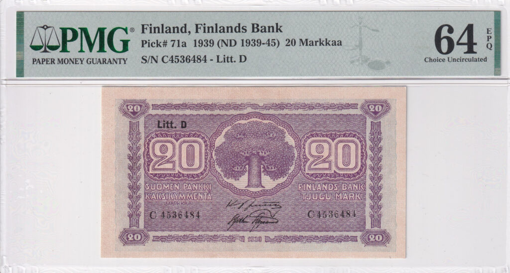 Finnland – 20 – Markkaa – 1939