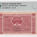 Finnland 10 Markkaa 1945 Pick P-85 AU Vorderseite
