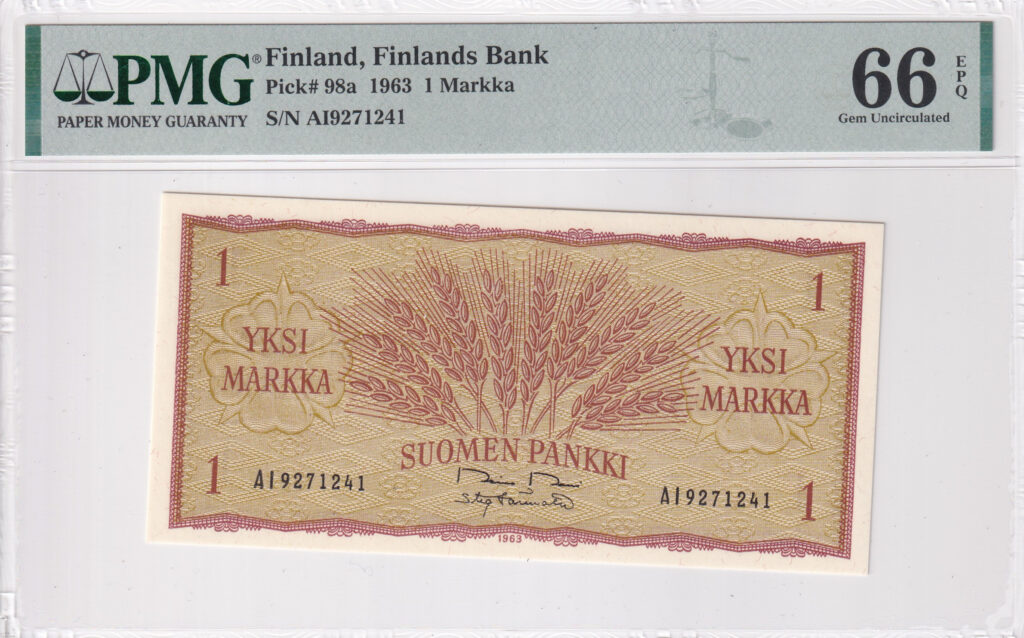 Finnland – 1 – Markka – 1963