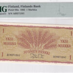 Finnland 1 Markka 1963 Pick Pick 98a UNC Vorderseite