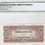 Jugoslawien 10 Dinara 1951 Pick P-67I XF Vorderseite