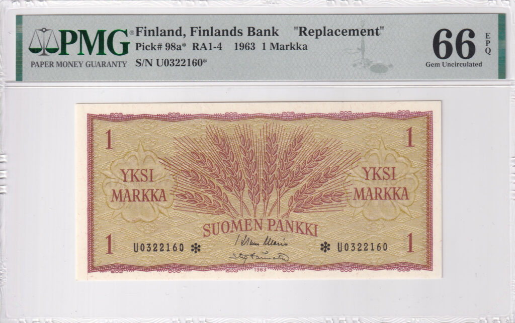 Finnland – 1 – Markka – 1963