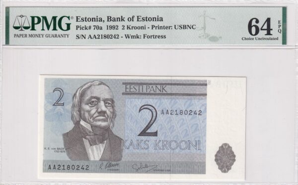 Estland 2 Krooni 1992 Pick Pick 70a UNC Vorderseite