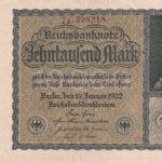Deutsches Reich 10000 Mark 1922 Pick Pick 72 Vorderseite
