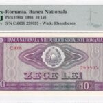 Rumänien 10 Lei 1966 Pick Pick 94a UNC Vorderseite