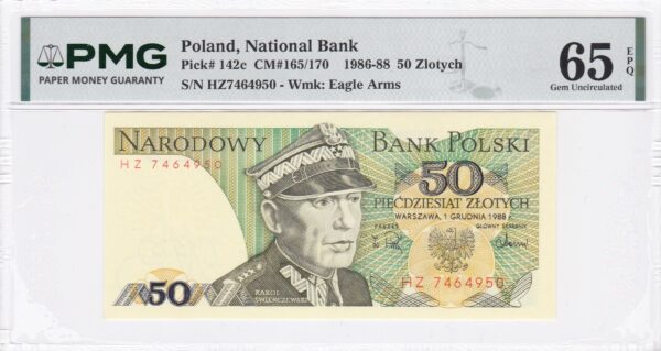 Polen 50 Zloty 1988 Pick Pick 142c UNC Vorderseite
