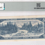 Kanada 5 Dollar 1954 Pick BC-39c UNC Rückseite