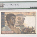 Komoren 100 Francs 1963 Pick Pick 3b UNC Rückseite