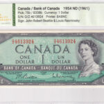 Kanada 1 Dollar 1954 Pick Pick 75b / BC-38b UNC Vorderseite