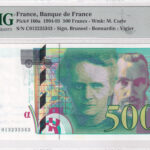 Frankreich 500 Franc 1994 Pick Pick 160a UNC Vorderseite
