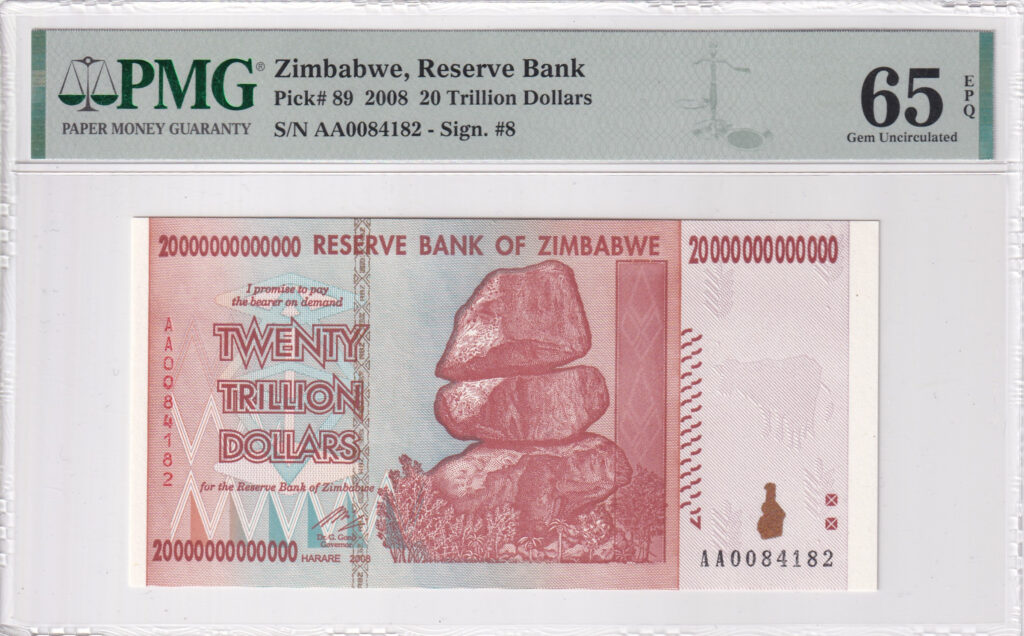 Simbabwe – 20000000000000 – Dollar – 2008