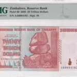 Simbabwe 20000000000000 Dollar 2008 Pick Pick 89 UNC Vorderseite