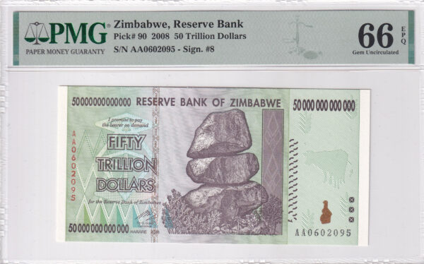 Simbabwe 50000000000000 Dollar 2008 Pick P-90 UNC Vorderseite