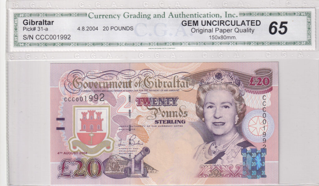 Gibraltar – 20 – Pfund – 2004