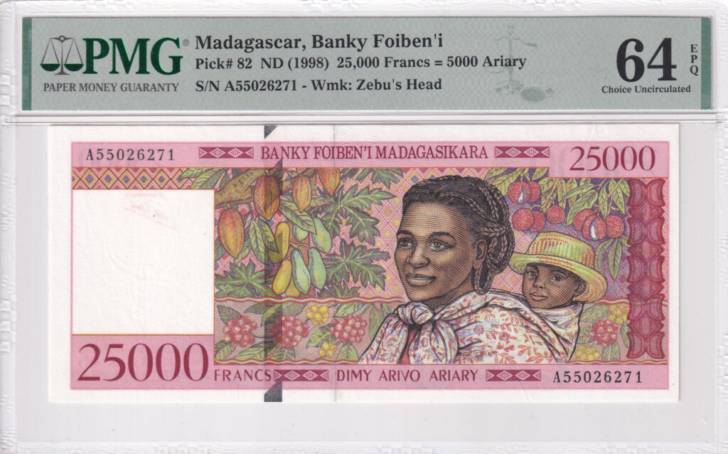 Madagaskar – 25000 – Francs – 1998
