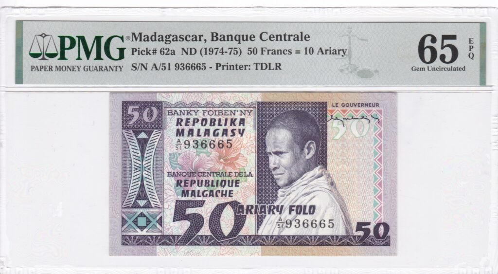 Madagaskar – 50 – Francs – 1974-75