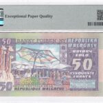 Madagaskar 50 Francs 1974-75 Pick Pick 62a UNC Rückseite