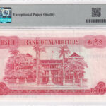 Mauritius 10 Rupee 1967 Pick Pick 31c UNC Rückseite