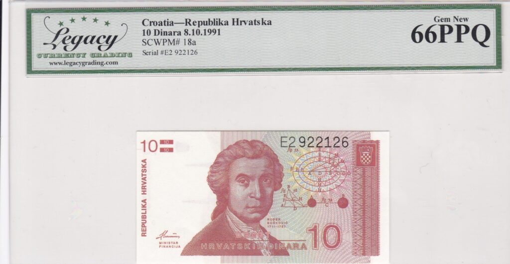 Kroatien – 10 – Dinara – 1991