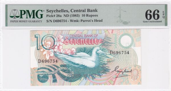 Seychellen 10 Rupees 1983 Pick P-28a UNC Vorderseite