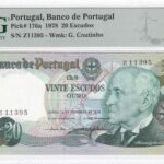 Portugal 20 Escudos 1978 Pick Pick 176a UNC Vorderseite