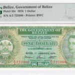 Belize 1 Dollar 1976 Pick Pick 33c UNC Vorderseite