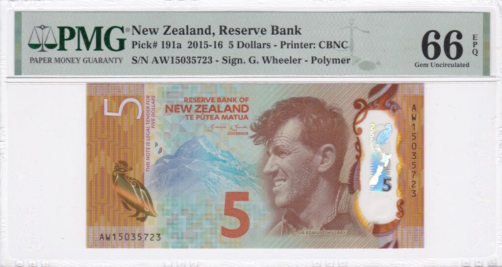 Neuseeland – 5 – Dollar – 2015