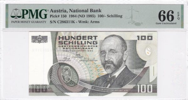 Österreich 100 Schilling 1984 Pick Pick 150 UNC Vorderseite