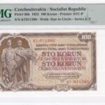 Tschechoslowakei 100 Korun 1953 Pick Pick 86b UNC Vorderseite