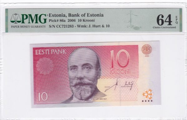 Estland 10 Krooni 2006 Pick Pick 86a UNC Vorderseite