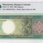 Mauretanien 500 Ouguiya 2013 Pick Pick 18 UNC Vorderseite
