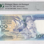 Portugal 100 Escudos 1988 Pick Pick 179f UNC Vorderseite