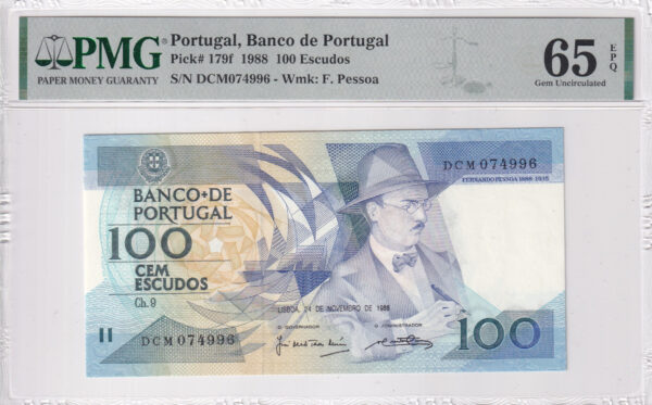 Portugal 100 Escudos 1988 Pick Pick 179f UNC Vorderseite