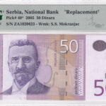 Serbien 50 Dinara 2005 Pick Pick 40* UNC Vorderseite