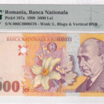 Rumänien 5000 Lei 1998 Pick P-107a UNC Vorderseite