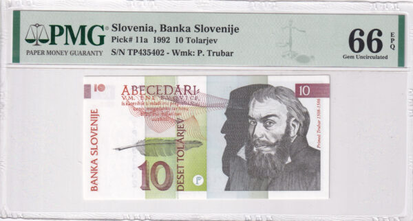 Slowenien 10 Tolar 1992 Pick Pick 11a UNC Vorderseite