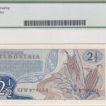 Indonesien 2 1/2 Rupiah 1961 Pick Pick 79 UNC Rückseite