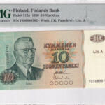 Finnland 10 Markkaa 1980 Pick Pick# 112a UNC Vorderseite