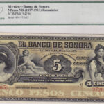 Mexiko 5 Peso 1897-1911 (ND) Pick S419r UNC Vorderseite