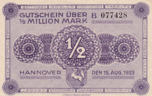 500000 Mark 1923 VF Vorderseite