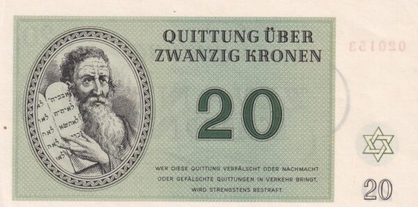Böhmen und Mähren 20 Kronen 1943 UNC Vorderseite